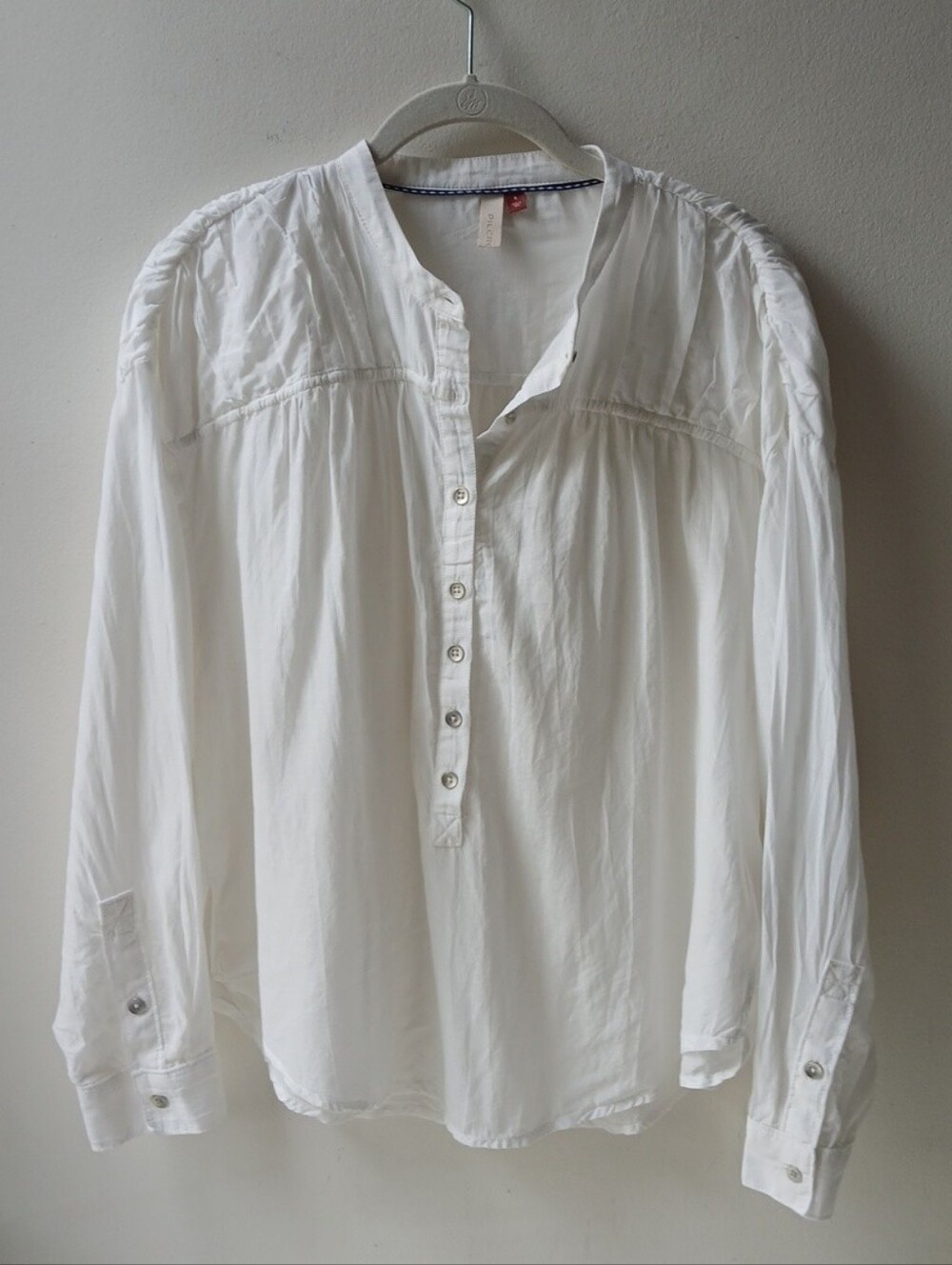 Pilcro Popover Oversized Blouse White Women's Small